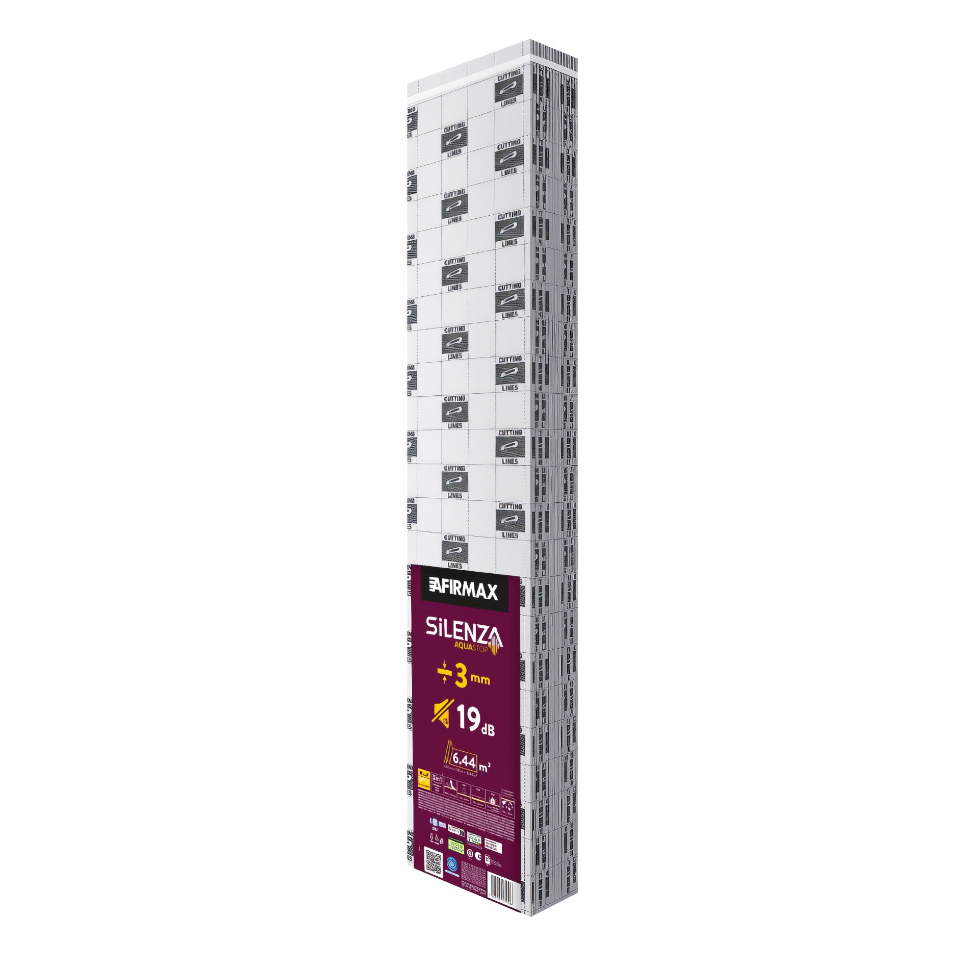 Podložka Afirmax SILENZA AQUASTOP SMART 3 mm 3v1 XPS s parozábranou