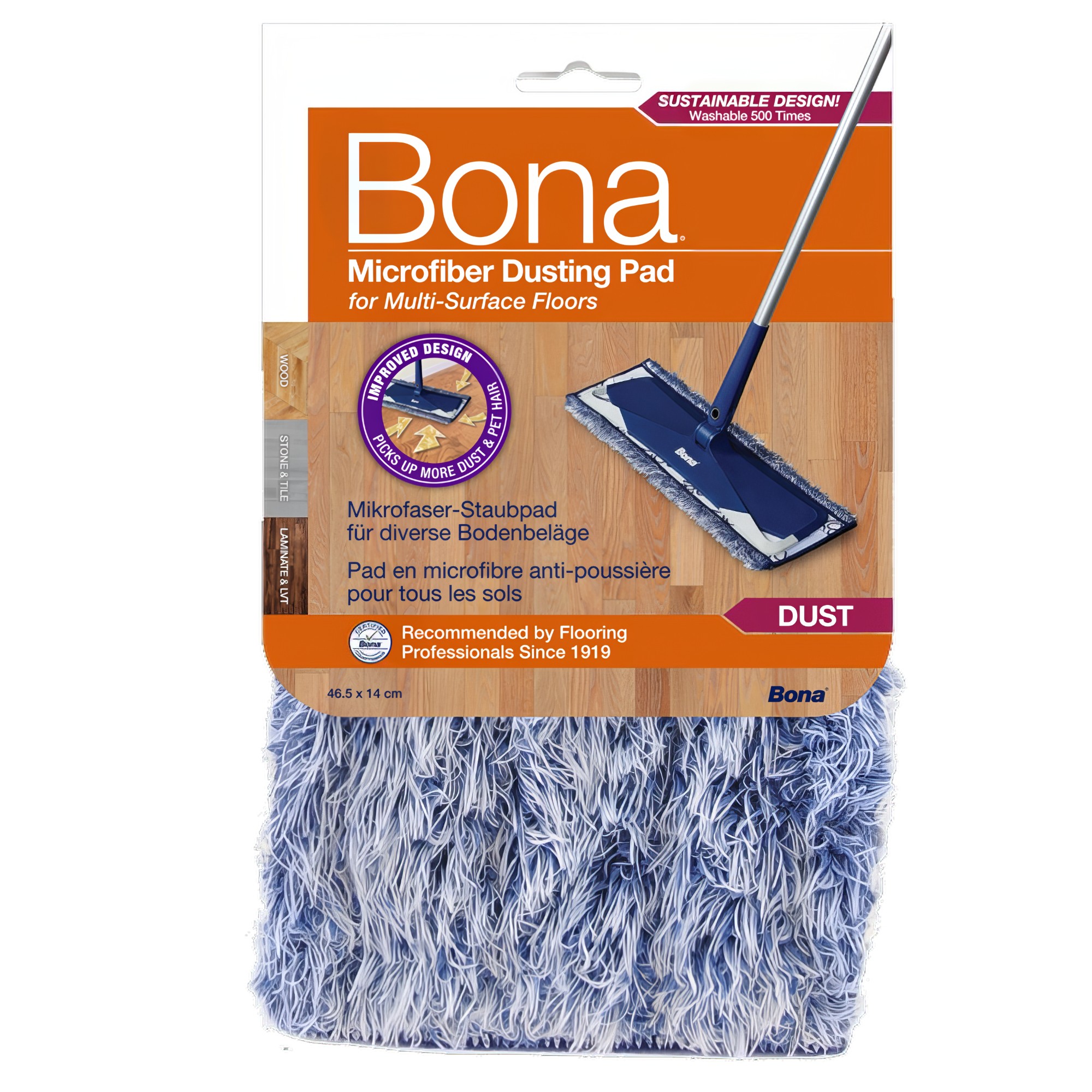 Utierka Bona Dusting Pad, bielo-modrá k mopu