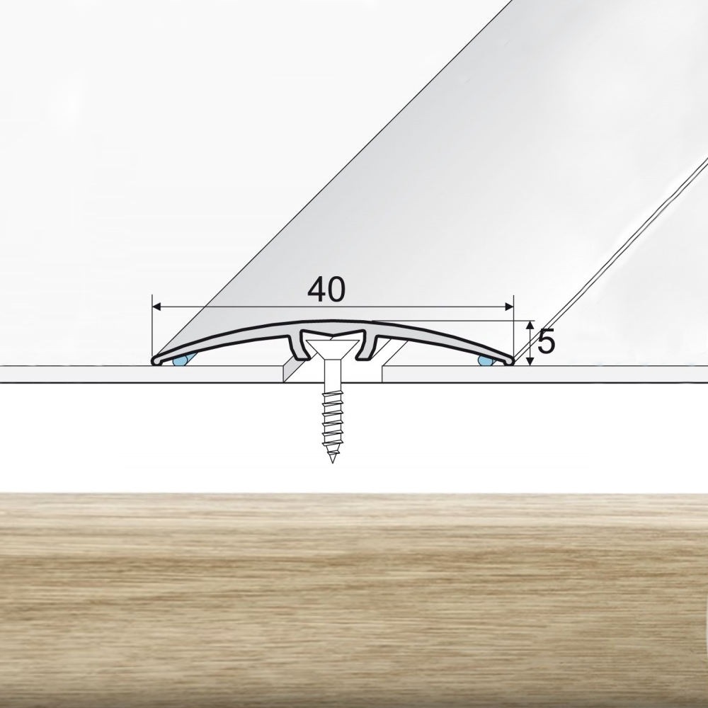 EFFECTOR Prechodová lišta A64 Dub Mocca 270 cm