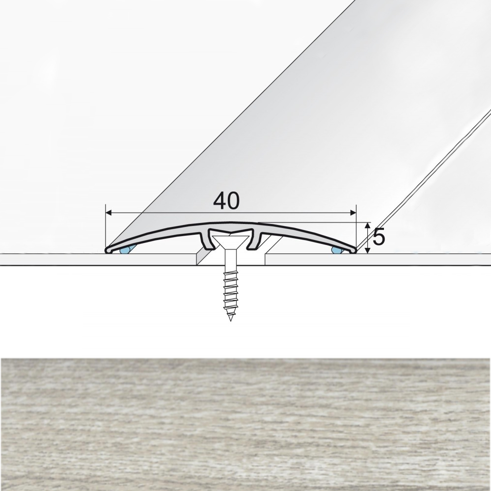 EFFECTOR Prechodová lišta A64 Dub Malaga 270 cm