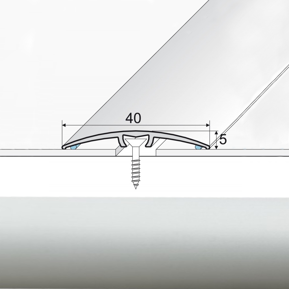 EFFECTOR Prechodová lišta A64 Strieborná 270 cm