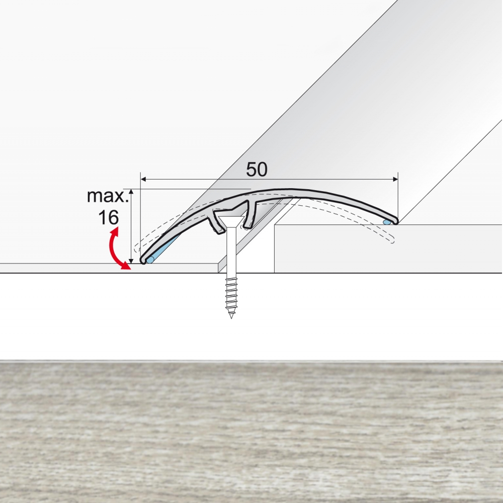 EFFECTOR Prechodová lišta A65 Dub Malaga 270 cm