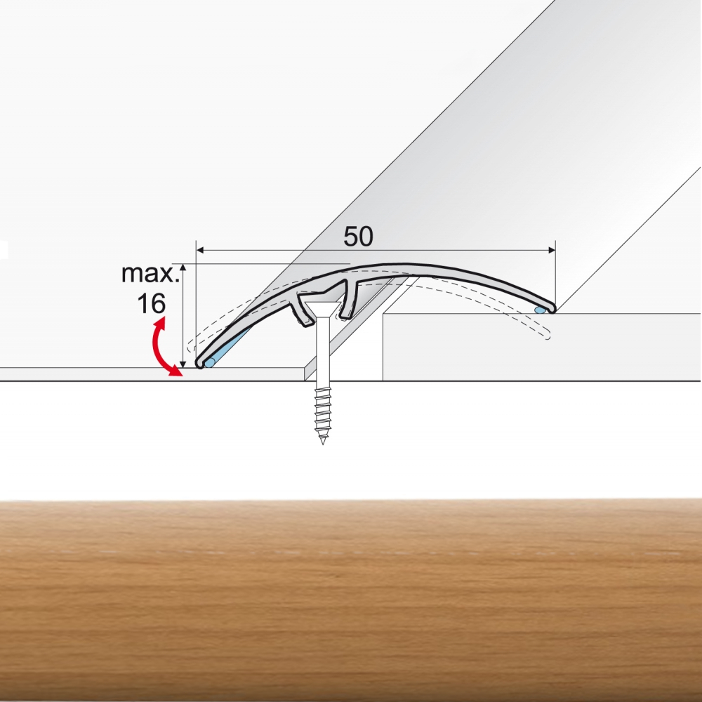 EFFECTOR Prechodová lišta A65 Buk 270 cm