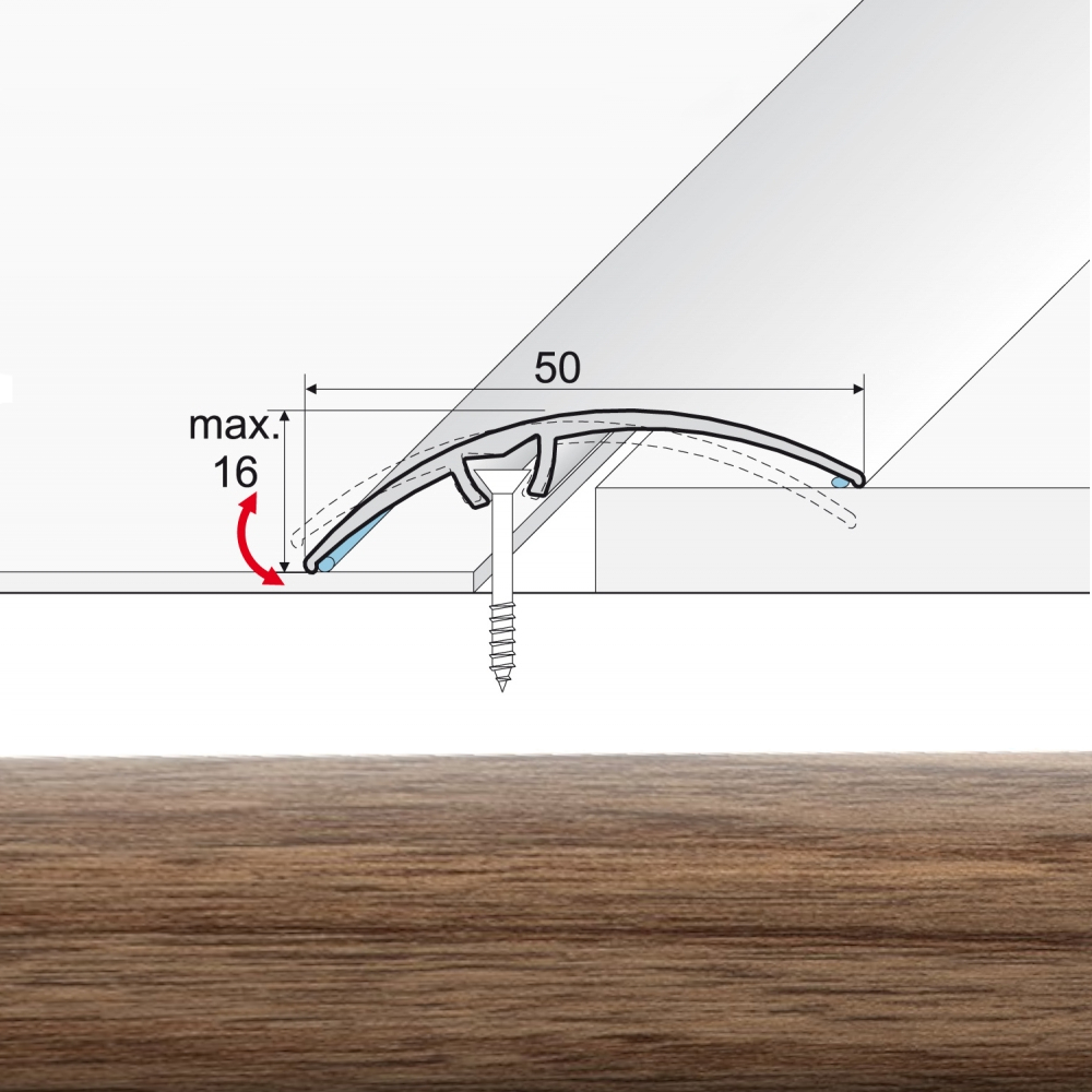 EFFECTOR Prechodová lišta A65 Merbau 270 cm