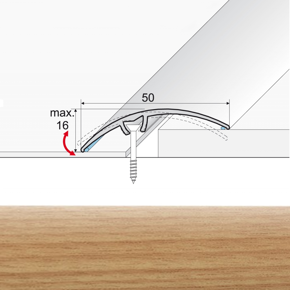 EFFECTOR Prechodová lišta A65 Buk Jasný 270 cm