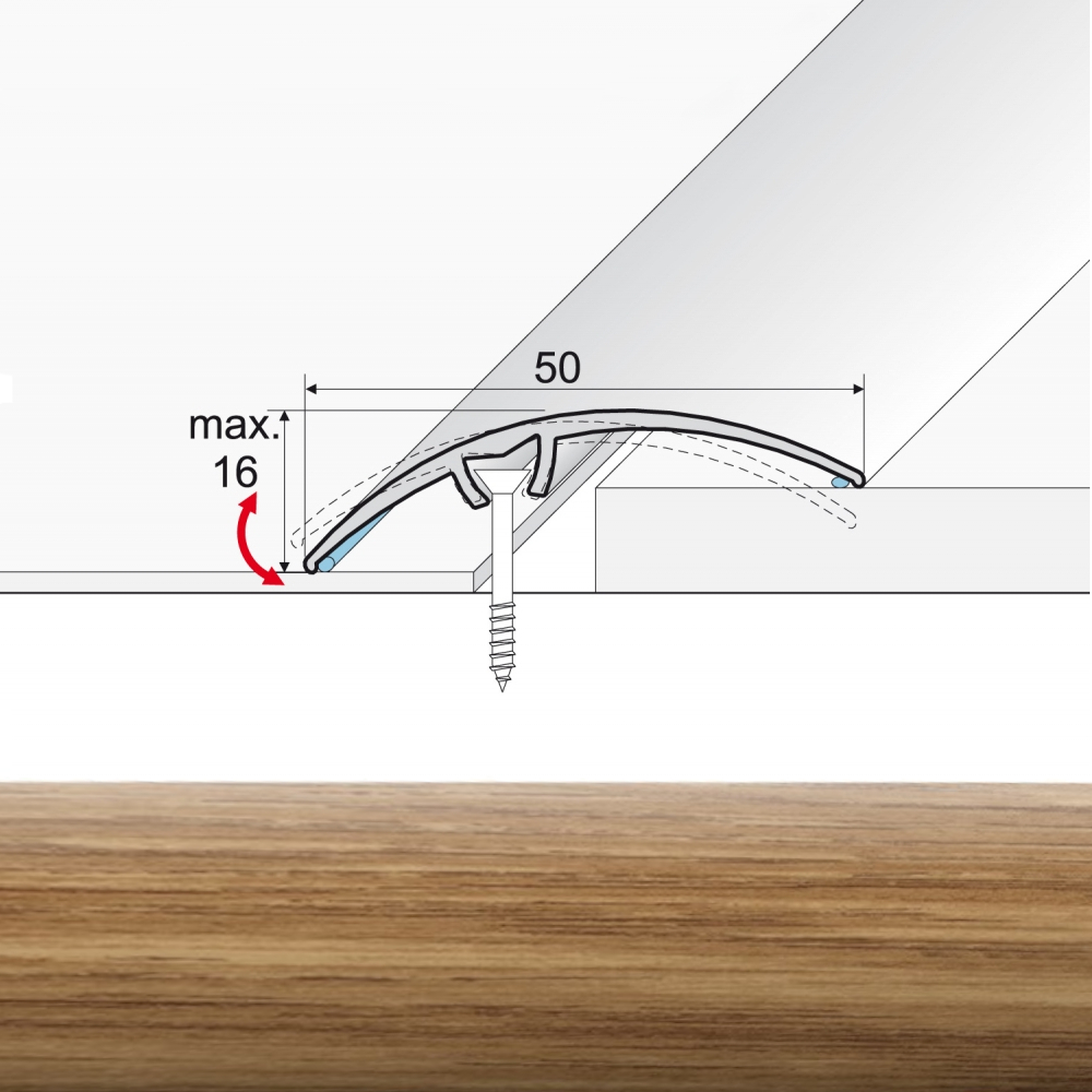 EFFECTOR Prechodová lišta A65 Dub 270 cm