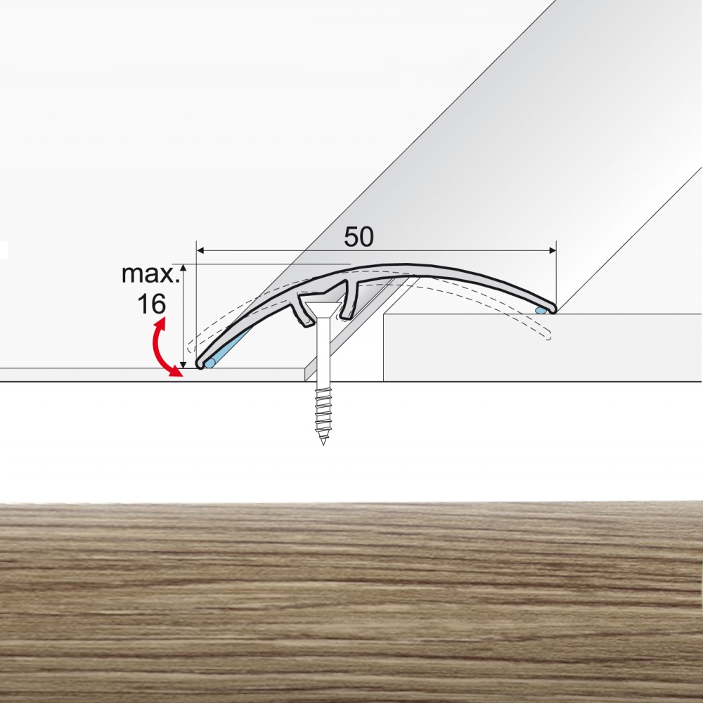 EFFECTOR Prechodová lišta A65 Dub Antický 270 cm