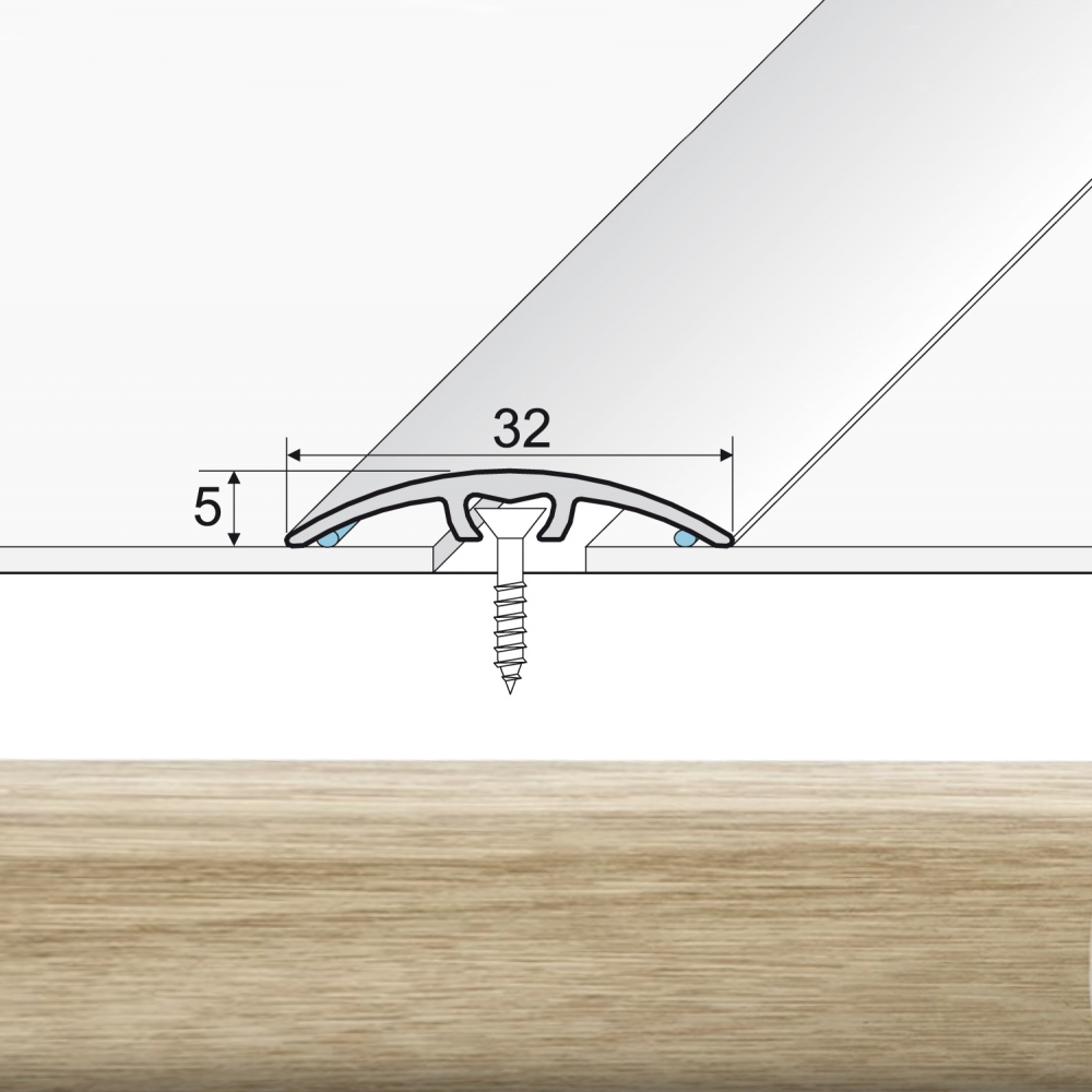 EFFECTOR Prechodová lišta A66 Dub Mocca 270 cm