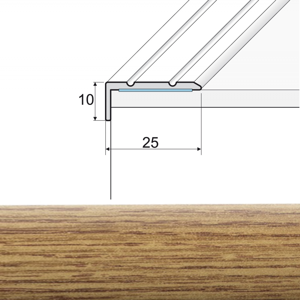 EFFECTOR Schodová lišta A31 Wiaz 270 cm samolepiaca