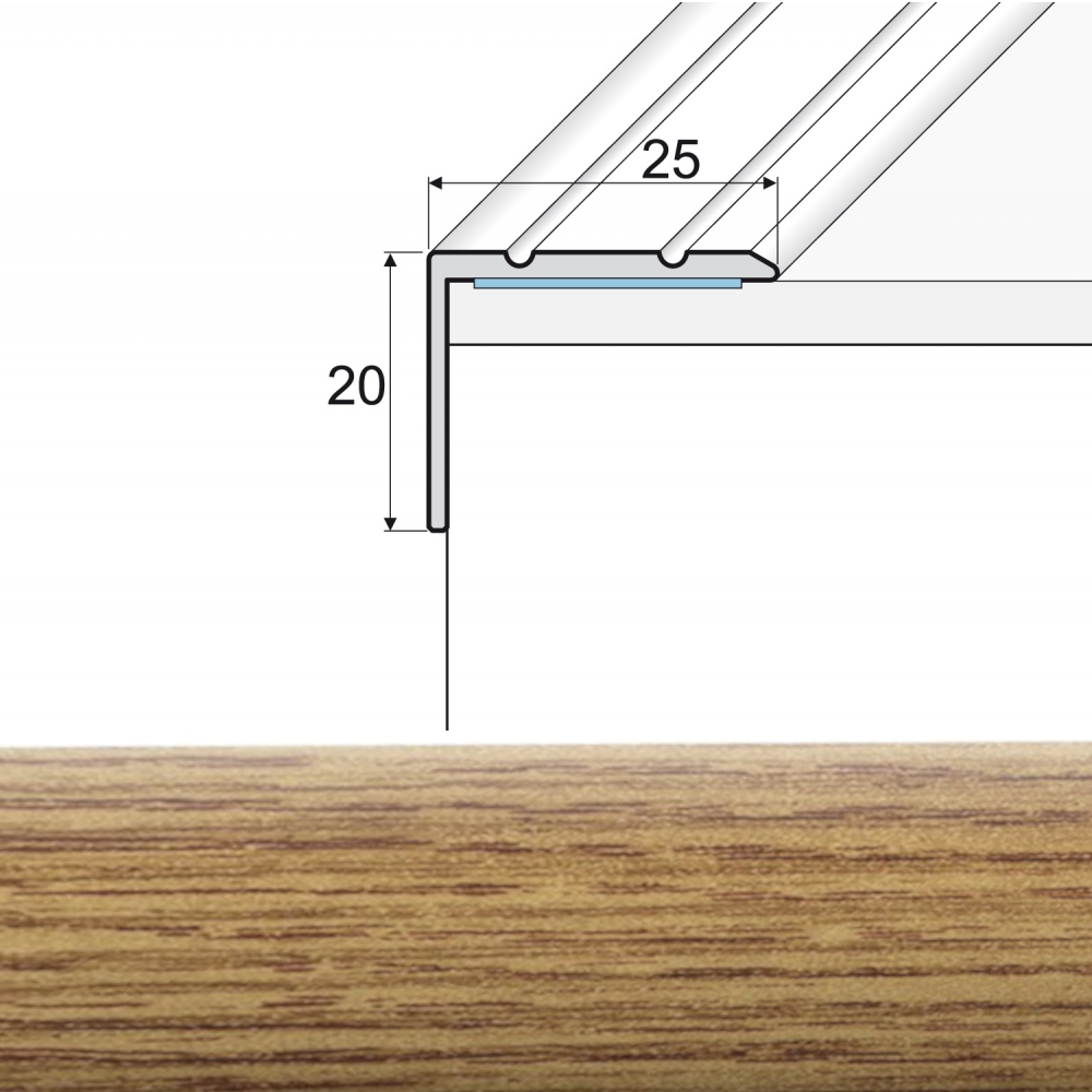 EFFECTOR Schodová lišta A36 Wiaz 270 cm samolepiaca