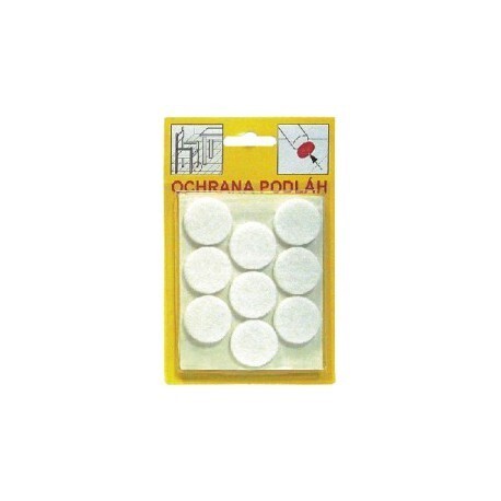 TREBOR Filcové podložky 26x3mm biele krúžky