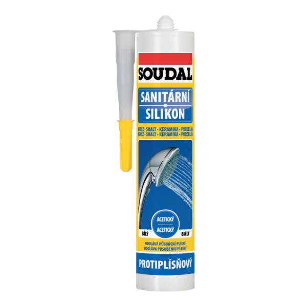 Silikón Soudal sanitárny transparent 280 ml acetátový (EAN 5411183008229)